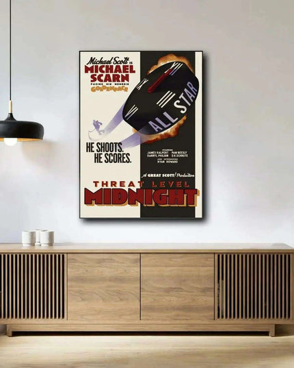 Threat Level Midnight Canvas Artwork - Unique Home Decor for Modern Living Spaces