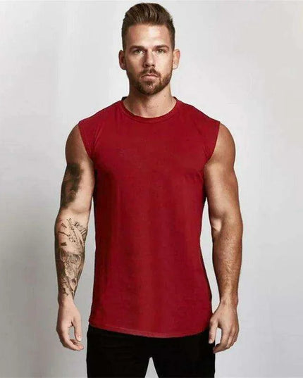 Men's Bodybuilding Sleeveless Workout Tank Top for Fitness and Sports