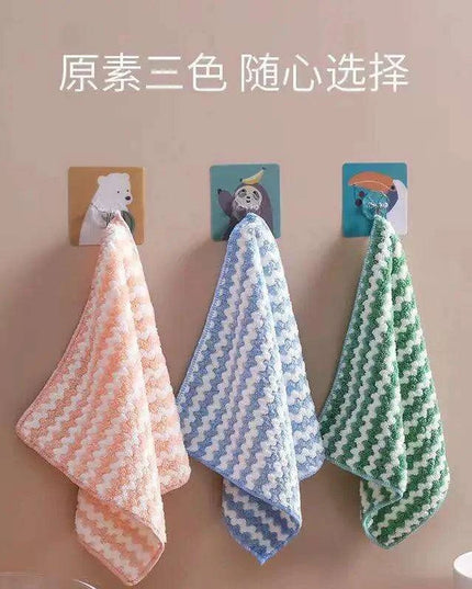 Coral Fleece Kitchen Cleaning Cloths - Super Absorbent Dishwashing Rags for Effortless Cleaning