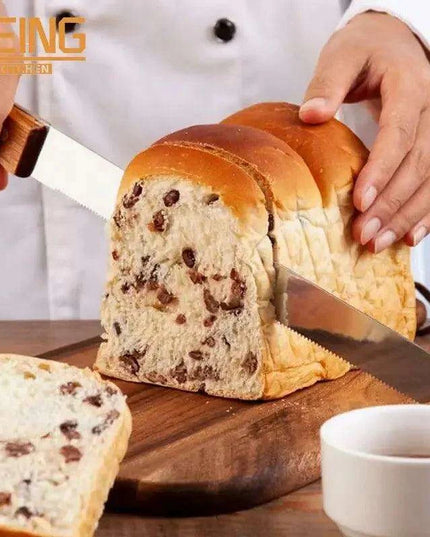 Efficient Wooden Bread Knife Trio - Slice with Ease and Precision