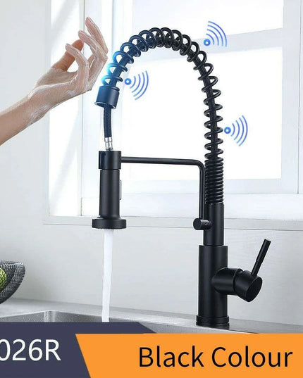 Smart Touch Sensor-Enabled Rotating Kitchen Faucet with Innovative Design