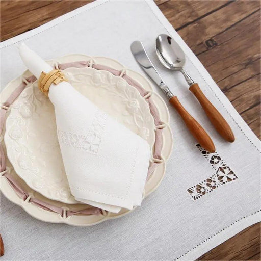 Elegant Handcrafted Linen Napkin/Placemat Set - Set of 2