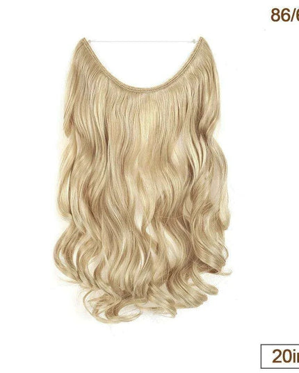 20-Inch Versatile Adjustable Invisible Wire Hair Extensions - Curly and Sleek Options