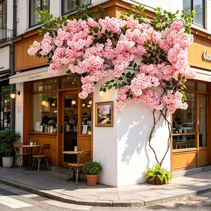 Lifelike Artificial Cherry Blossom Tree Fake Sakura Plant for Home Off
