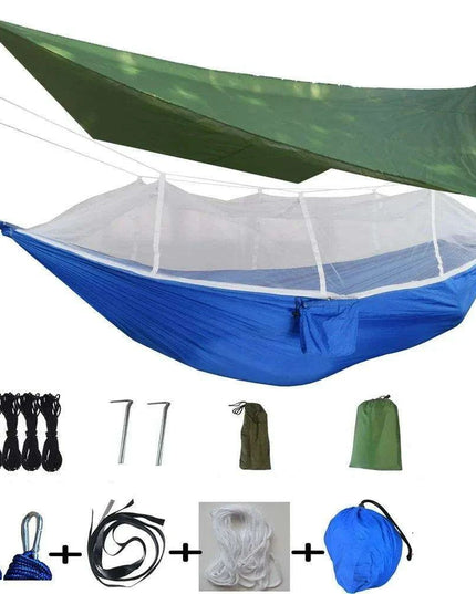 Ultimate Adventure Hammock: Weatherproof with Mosquito Net and Canopy Protection
