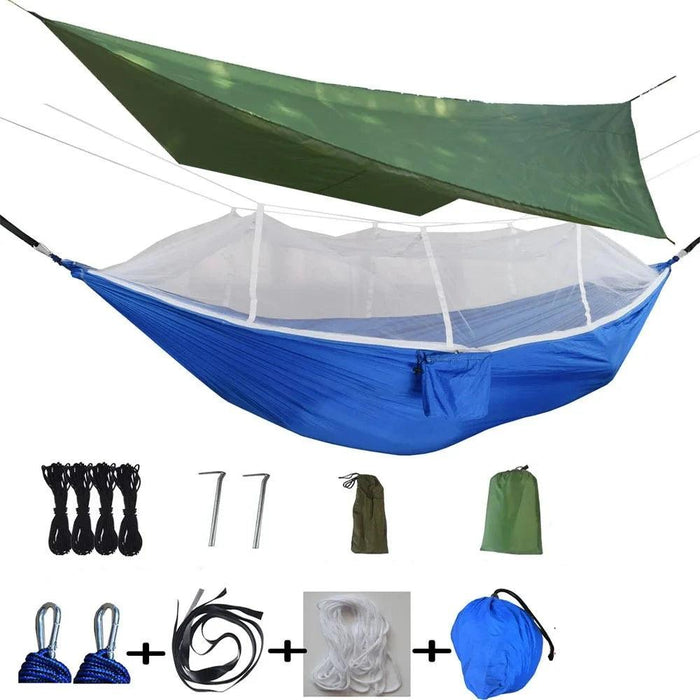 Ultimate Adventure Hammock: Weatherproof with Mosquito Net and Canopy Protection
