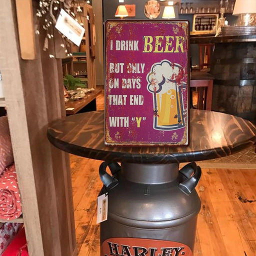 Retro Vintage Metal Tin Signs for Beer Enthusiasts - Stylish Wall Decor for Bars, Lounges, and More