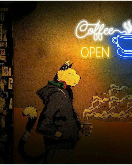 Customizable Neon Coffee Shop Sign: Brighten Your Space with Style