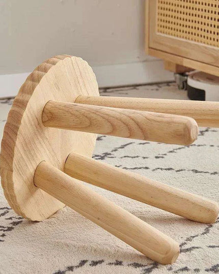 Stylish Solid Wood Children's Cookie Bench - Versatile Low Stool for Home and Play Areas