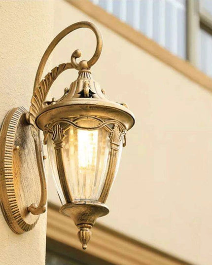 Elegant Waterproof Outdoor Wall Lantern for European-Style Gardens and Patios