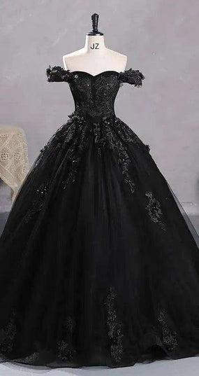 Stunning Off-The-Shoulder Cerulean Quinceanera Ball Gown with Graceful Lace Details and Dramatic Train