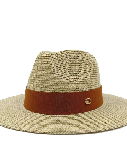 Chic Macaron White Straw Hat for Summer Travel - Essential Sun Protection for Beach Days 2023