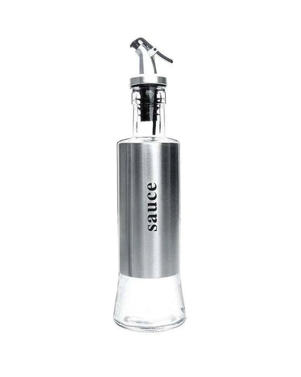 Chic Stainless Steel Oil Dispensing and Spice Jar Ensemble - Transform Your Cooking Journey