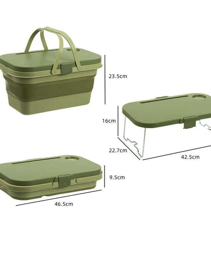 Ultimate All-in-One Picnic Basket for Outdoor Adventures - Compact and Versatile Storage Solution