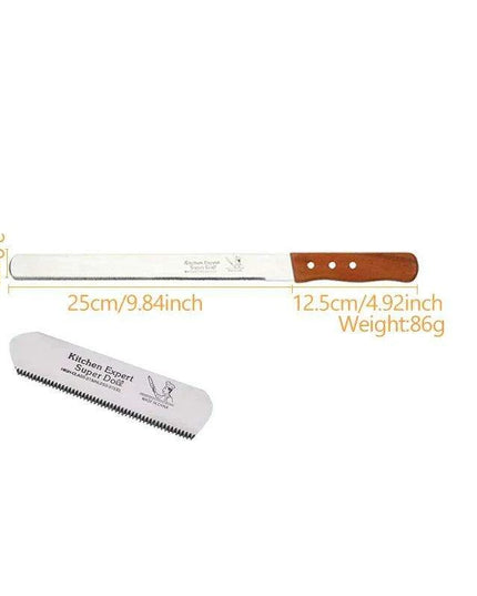 Ergonomic Wooden Handle Stainless Steel Slicing Knife Set - 4 Sizes for Ultimate Versatility