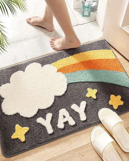 Colorful Comfort Plush Bath Mat - Soft Absorbent Rug