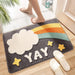 Rainbow Bliss Faux Cashmere Bathroom Mat - Colorful Anti-Slip Rug