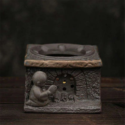 Elegant Handcrafted Japanese Ceramic Tea Warmer Set - Vintage Tea Stove