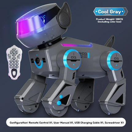 AI Smart RC Robot Dog - Cyberpunk, Programmable, Bluetooth, LED, 3 Colors