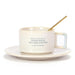 Luxurious Hand-Painted European Ceramic Coffee Mug Set with Gold Detailing - 110ml