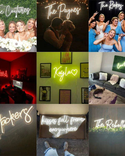 Personalized Waterproof LED Neon Name Sign - Stylish Wall Art for Any Space
