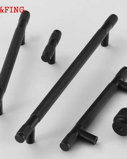 Sophisticated Black and Gold Aluminum Cabinet Hardware Collection