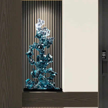 Modern HomeDecor Crafts Imitation Stone Model Sculpture Transparent Re
