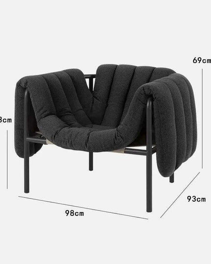 Alien Luxe PU Leather Nordic Lounge Chair: Exquisite Comfort Armchair