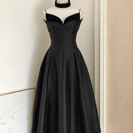 Velvet Evening Gown with Unique Patchwork and Zipper Closure