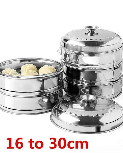 Bamboo Steamer Pot Combo with Stainless Steel Accessories for Ultimate Steaming