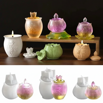 Lotus Flower Silicone Mould — Candles, Plaster Pots & Aromatherapy DIY | Très Elite