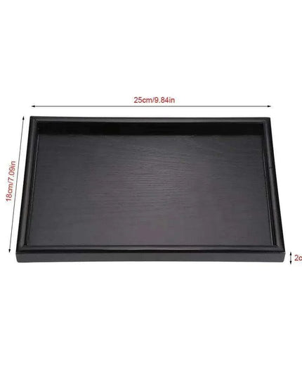 Elegant Rectangular Wooden Serving Tray Set - Eco-Friendly Tea Accessories in 3 Sizes