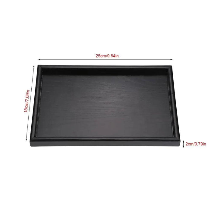 Elegant Rectangular Wooden Serving Tray Set - Eco-Friendly Tea Accessories in 3 Sizes