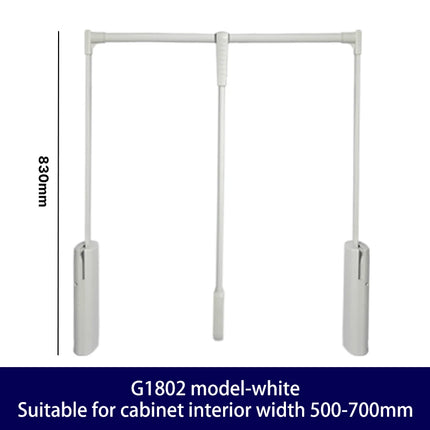 Retractable Pull-Down Wardrobe Rail — Hydraulic Double Buffer, 35kg, Aluminium | Très Elite
