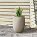 Weathered Concrete Tall Outdoor Planter with Modern Design and Drainage System