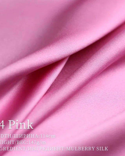 Opulent Red Raspberry 30 Momme Heavy Satin Silk Fabric for Sophisticated Dressmaking and Couture Creations