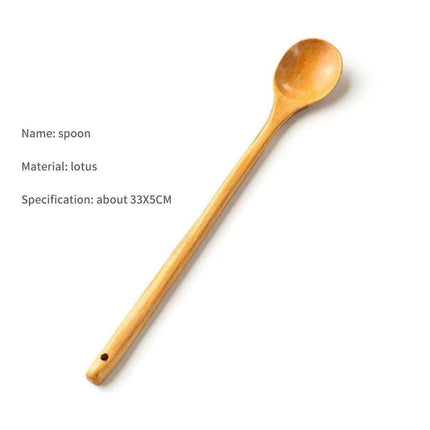Elegant Japanese Wooden Serving Spoons Set