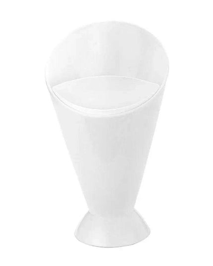 French Fry and Dipping Sauce Stand - Chic White Snack Holder Duo