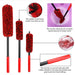 Plush Nylon Wheel Care Brush Trio: 3-Piece Set for Effortless Cleaning