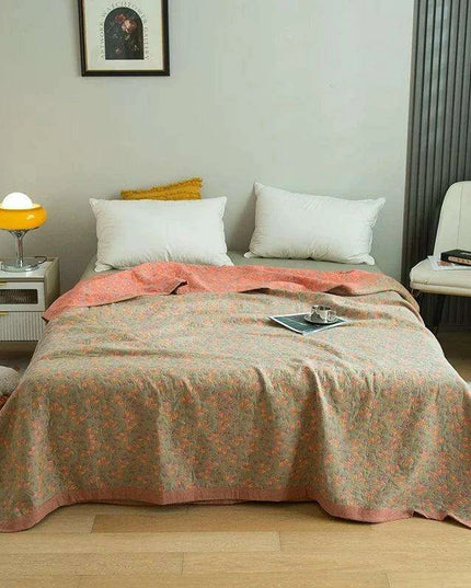 Dreamy Cotton Jacquard Blanket Set - Perfect All-Season Comfort and Style