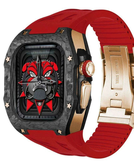 Luxurious Carbon Fiber Upgrade Set for Apple Watch: Elevate Your Style and Protection