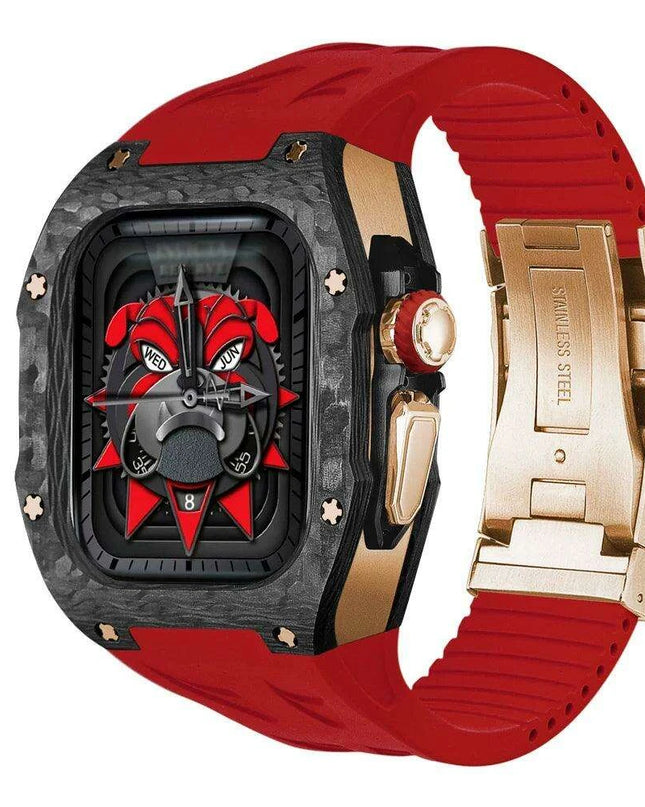 Luxurious Carbon Fiber Upgrade Set for Apple Watch: Elevate Your Style and Protection