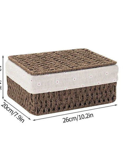 Stylish Woven Storage Basket – Versatile Organizer for Toys, Snacks, and Clothing with Convenient Handles