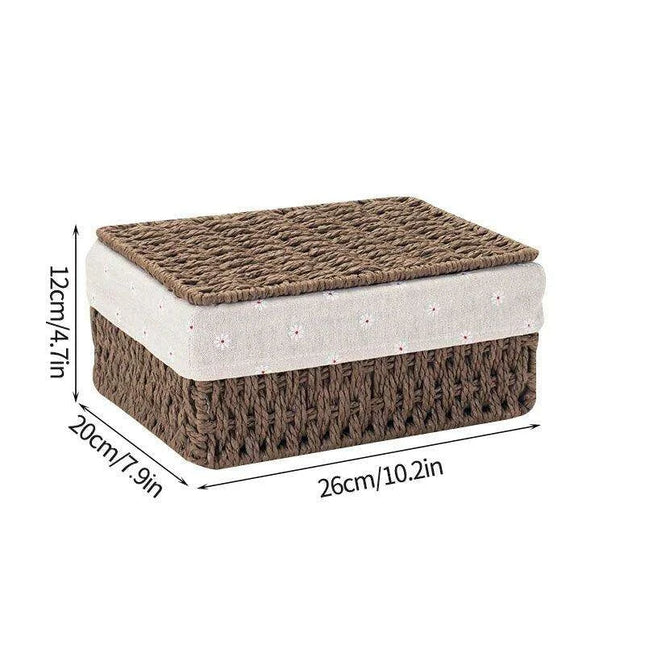 Stylish Woven Storage Basket – Versatile Organizer for Toys, Snacks, and Clothing with Convenient Handles