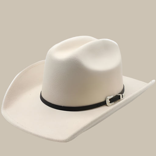 Classic Cowboy Felt Fedora with Elegant Black Band - Unisex Jazz Hat for Church and Casual Wear