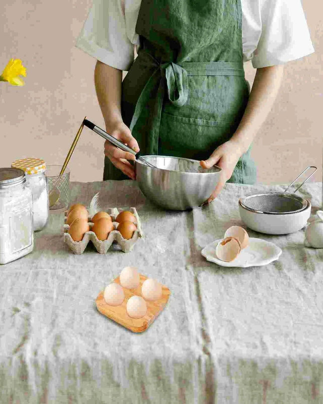 Charming Rustic Wooden Egg Organizer for Kitchen and Fridge Storage