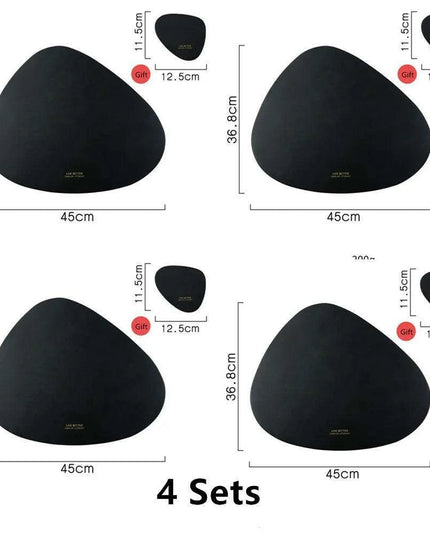 Luxe PU Leather Dining Ensemble - Chic Tableware Collection