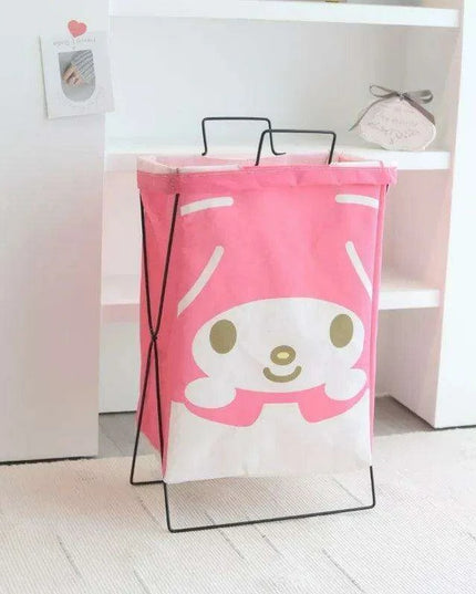 Hello Kitty Stylish Foldable Laundry Hamper: Sturdy Iron Frame & Waterproof Design - Spacious Organizer