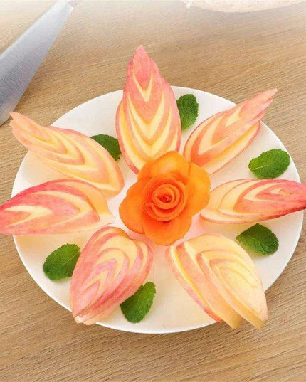 Creative Fruit Carving Knife Set with Artistic Apple Design - Elevate Your Presentation