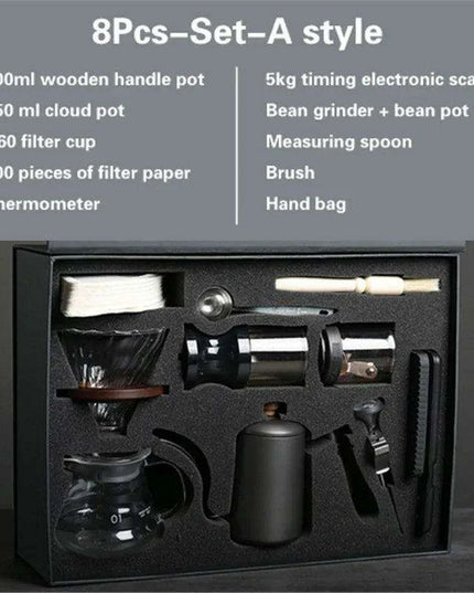 Artisan Coffee Brewing Mastery: Deluxe Wooden Set for Elevated Experiences